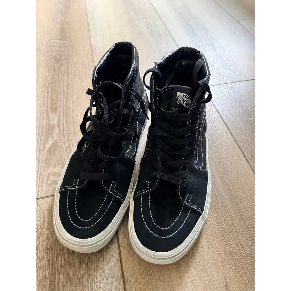 Vans Sk8-Hi Bolt Black White High Top Skate Shoes M8/W9.5